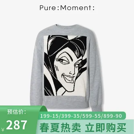 Pure:Moment/卫衣女2021年秋季新款长袖套头宽松休闲圆领女士上衣图片