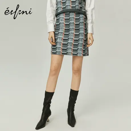 商场同款伊芙丽新款设计感针织半身裙休闲短裙1BC140211图片