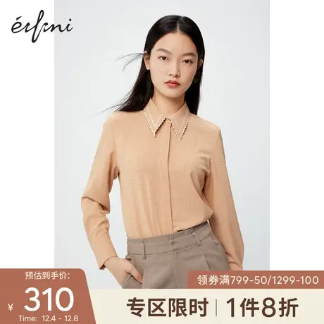 伊芙丽女士小上衣2021年冬新款韩版简约通勤衬衫女图片