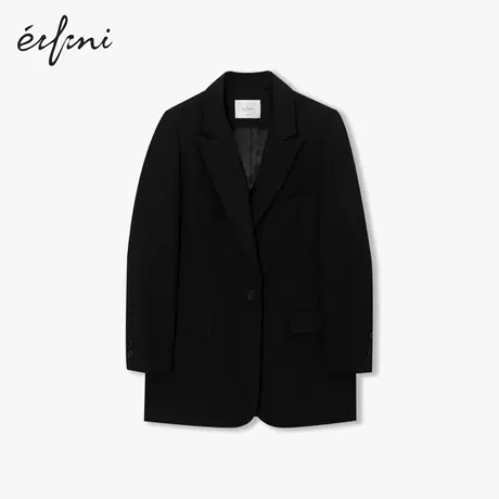 【商场同款】伊芙丽2021年新款秋装外套黑色通勤西装女1C8312021图片